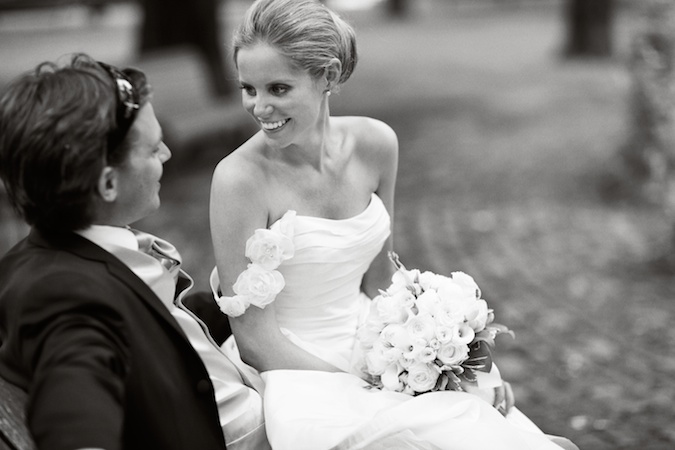 portrait of the bride and groom