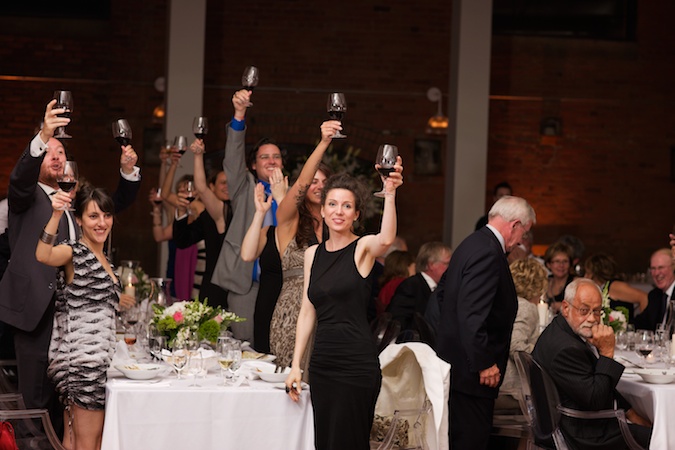 bride and groom dancing the first slow dance as husband and wife