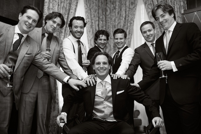 group photo to of the groom and all his friends